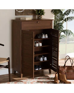 Baxton Studio Coolidge 5-Shelf Shoe Storage Cabinet Home -Home Furnishing Store 3050443207 RLLD 4