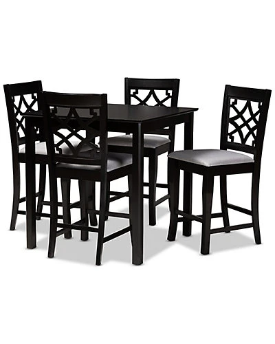 Baxton Studio Nisa 5pc Pub Set Home 1 Baxton Studio Nisa 5pc Pub Set Home