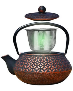 Black/Copper Cast Iron Amai Teapot Home