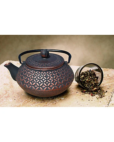 Black/Copper Cast Iron Amai Teapot Home 2 Black/Copper Cast Iron Amai Teapot Home - Image 2