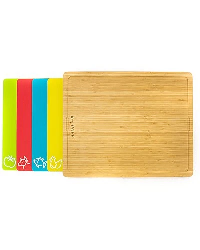 BergHOFF Bamboo 4Pc Cutting Board Set 4 Multi-Colored Insert Home 1 BergHOFF Bamboo 4Pc Cutting Board Set 4 Multi-Colored Insert Home