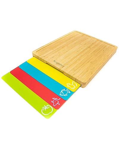 BergHOFF Bamboo 4Pc Cutting Board Set 4 Multi-Colored Insert Home 3 BergHOFF Bamboo 4Pc Cutting Board Set 4 Multi-Colored Insert Home - Image 3