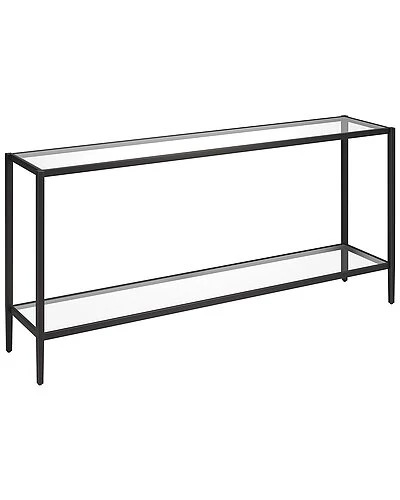 Hera 64in Rectangular Console Table With Glass Shelf Home 1 Hera 64in Rectangular Console Table With Glass Shelf Home