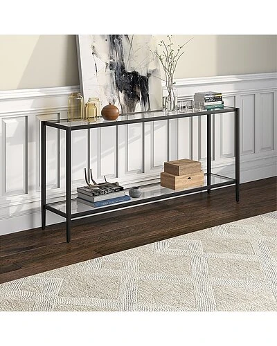 Hera 64in Rectangular Console Table With Glass Shelf Home 2 Hera 64in Rectangular Console Table With Glass Shelf Home - Image 2