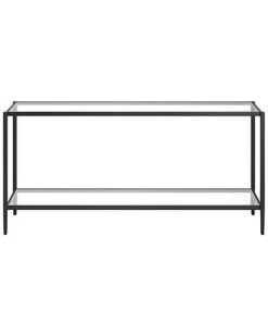 Hera 64in Rectangular Console Table With Glass Shelf Home 5 Hera 64in Rectangular Console Table With Glass Shelf Home -Home Furnishing Store 3050457156 RLLD 3