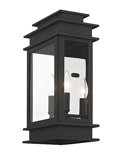 Livex Lighting 2-Light Black Outdoor Wall Lantern Home 3 Livex Lighting 2-Light Black Outdoor Wall Lantern Home - Image 3