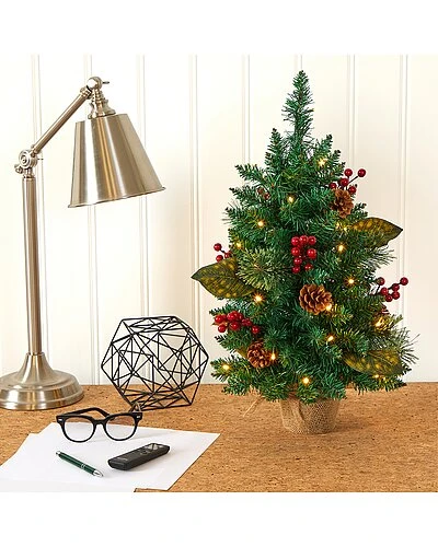 2ft. Pine, Pinecone And Berries Artificial Christmas Tree With 35 LED Lights And 86 Bendable Branches Home 2 2ft. Pine, Pinecone And Berries Artificial Christmas Tree With 35 LED Lights And 86 Bendable Branches Home - Image 2