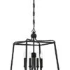 Libby Langdon For Crystorama Sylvan 4-Light Black Forged Chandelier Home