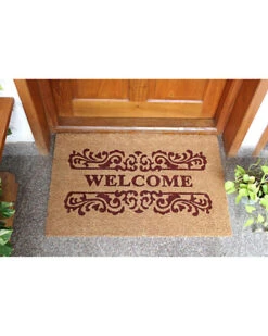 Scroll Welcome Coir Doormat Home 5 Scroll Welcome Coir Doormat Home -Home Furnishing Store 3050462859 RLLD 3