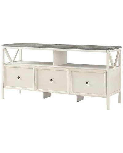 Modern Farmhouse Two-Tone Solid Wood TV Stand For TVs Up To 65in Home 1 Modern Farmhouse Two-Tone Solid Wood TV Stand For TVs Up To 65in Home