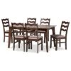 Baxton Studio Amara Mid-Century Modern 7Pc Dining Set Home
