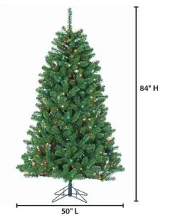 7ft Pre-Lit Montana Pine With 500 Multi-Colored Lights Home -Home Furnishing Store 3050474368 RLLD 3