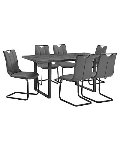 Fenton And Gray Pacific 7pc Modern Rectangular Dining Set Home 1 Fenton And Gray Pacific 7pc Modern Rectangular Dining Set Home