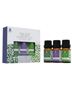 100% Pure Essential Oils 3 Pack 10 Ml Eucalyptus,Lavender,Tea Tree Home