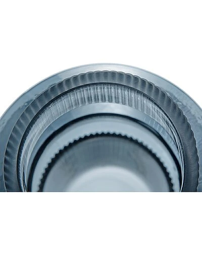 Set Of 2 Ribbed Glass Vases 2 Set Of 2 Ribbed Glass Vases - Image 2