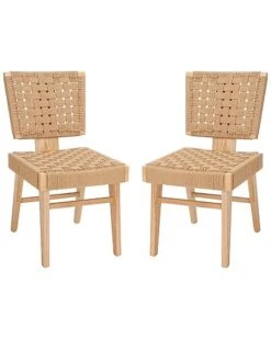 Sanne Set Of 2 Woven Dining Chairs Home