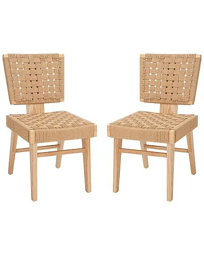 Sanne Set Of 2 Woven Dining Chairs Home 1 Sanne Set Of 2 Woven Dining Chairs Home