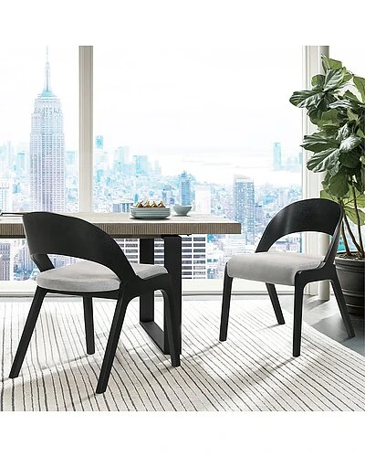 Polly Mid-Centuryupholstered Dining Chairs, Set Of 2 Home 2 Polly Mid-Centuryupholstered Dining Chairs, Set Of 2 Home - Image 2