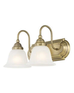 Livex Lighting Belmont 2-Light Antique Brass Bath-Light Home 7 Livex Lighting Belmont 2-Light Antique Brass Bath-Light Home -Home Furnishing Store 3050501015 RLLD 4