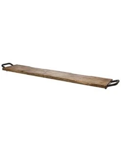 Rectangular Wood Handled Tray Home