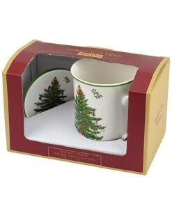Spode Christmas Tree Mug & Coaster Set Home -Home Furnishing Store 3050505952 RLLD 3