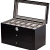 Black Wood 36 Watch Case Home