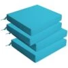 Set Of 4 Solid Water-Resistant Outdoor Patio Seat Cushion Home