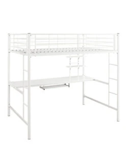 Premium Metal Full Size Loft Bed With Workstation Home