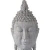 Meditating Buddha Head Sculpture