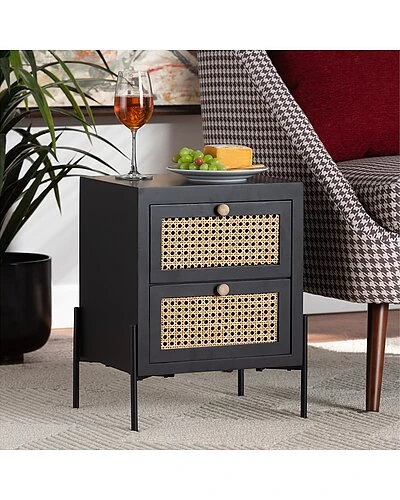 Baxton Studio Rimba Natural Rattan 2-Drawer Nightstand Home 2 Baxton Studio Rimba Natural Rattan 2-Drawer Nightstand Home - Image 2