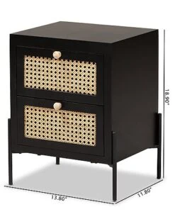 Baxton Studio Rimba Natural Rattan 2-Drawer Nightstand Home 5 Baxton Studio Rimba Natural Rattan 2-Drawer Nightstand Home -Home Furnishing Store 3050548775 RLLD 3