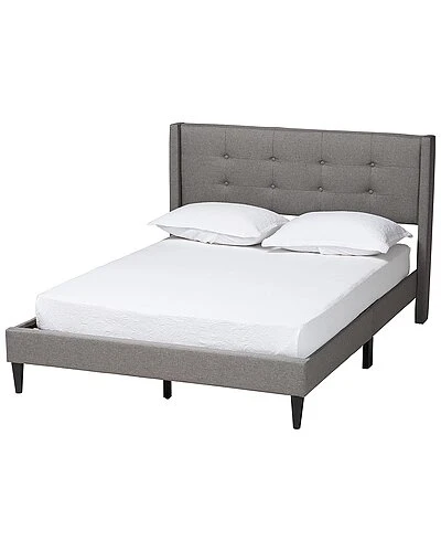 Baxton Studio Casol Mid-Century Modern Upholstered Platform Bed Home 1 Baxton Studio Casol Mid-Century Modern Upholstered Platform Bed Home