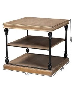 Baxton Studio Ebastian Traditional Industrial 3-Tier End Table Home 5 Baxton Studio Ebastian Traditional Industrial 3-Tier End Table Home -Home Furnishing Store 3050554212 RLLD 3