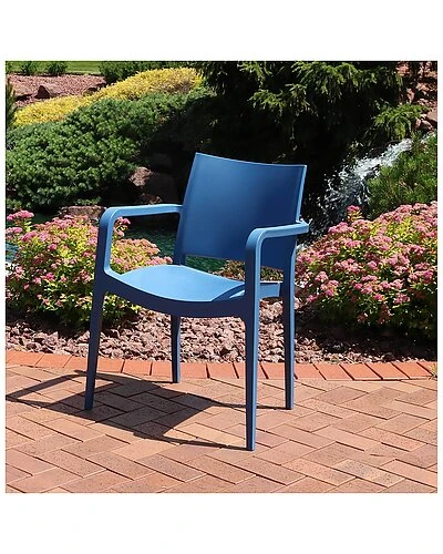 Landon Indoor Outdoor Plastic Dining Armchair Home 2 Landon Indoor Outdoor Plastic Dining Armchair Home - Image 2