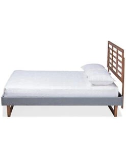 Baxton Studio Rina Modern & Contemporary Upholstered & Wood Full Platform Bed Home -Home Furnishing Store 3050567400 RLLD 3