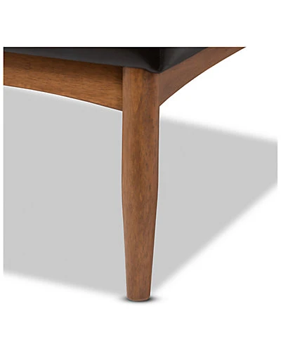 Baxton Studio Arvid Mid-Century Modern Upholstered 3pc Wood Dining Nook Set Home 4 Baxton Studio Arvid Mid-Century Modern Upholstered 3pc Wood Dining Nook Set Home - Image 4