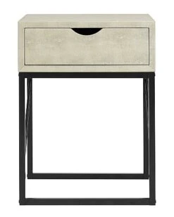 Faux Shagreen Side Table Home