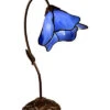 Poelking 1-Light Blue Lily Table Lamp Home