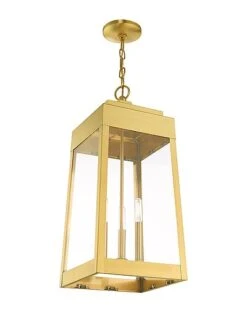 Livex Lighting 3-Light Satin Brass Outdoor Pendant Lantern Home 7 Livex Lighting 3-Light Satin Brass Outdoor Pendant Lantern Home -Home Furnishing Store 3050607419 RLLD 3