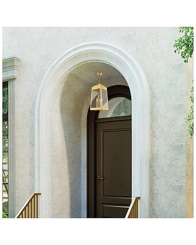 Livex Lighting 3-Light Satin Brass Outdoor Pendant Lantern Home 4 Livex Lighting 3-Light Satin Brass Outdoor Pendant Lantern Home - Image 4