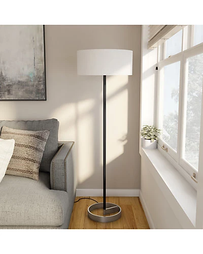 Estella Two-Tone Matte Black & Brushed Nickel Floor Lamp Home 2 Estella Two-Tone Matte Black & Brushed Nickel Floor Lamp Home - Image 2