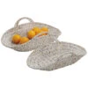 2pc Flat Basket Set Home