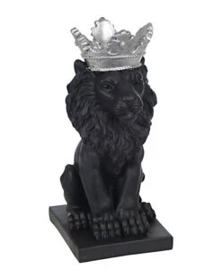 PolyResin Lion With Crown Figurine