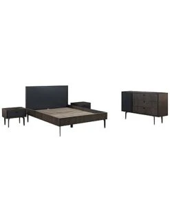 Cross Solid Oak Queen 4Pc Bedroom Set Home