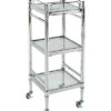 Pinnacle Chrome And Glass Cart Home
