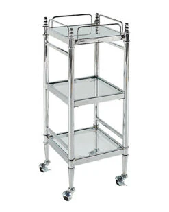 Pinnacle Chrome And Glass Cart Home