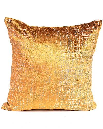 Yellow Criss Cross Foil Pattern Throw Pillow Home 1 Yellow Criss Cross Foil Pattern Throw Pillow Home
