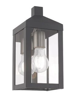 Livex Lighting 1-Light Scandinavian Gray Outdoor Wall Lantern Home -Home Furnishing Store 3050647387 RLLD 3