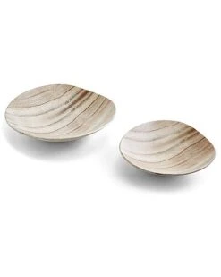 Set Of 2 Faux European Oak Bowl Home