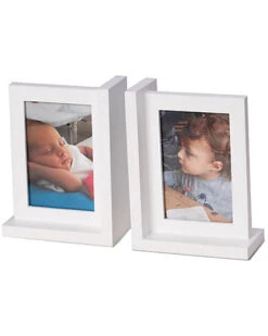 Kennedy Solid Wood White Picture Frame Book Ends Home